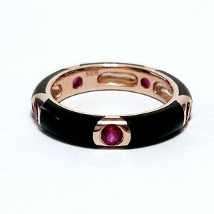 Rose Silver RUBY Eternity Ring